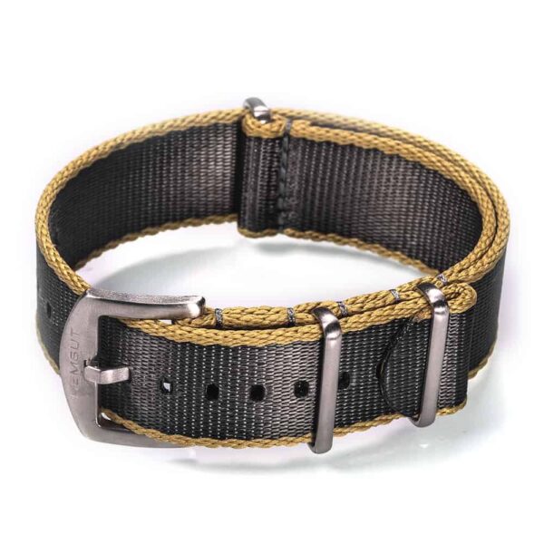 Khaki And Grey Nylon NATO Straps Hemsut Hemsut