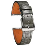 Grey Alligator Embossed Leather Watch Bands
