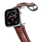 Apple Watch Bands | Alligator Grain Leather Straps | Brown