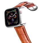Apple Watch Bands | Alligator Grain Leather Straps | Orange
