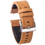 Samsung Galaxy Watch Active 2 | Genuine Leather Watch Bands | Suede Brown