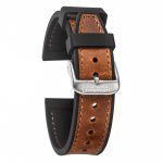 Samsung Galaxy Watch Active 2 | Silicone & Leather Hybrid Watch Straps | Brown