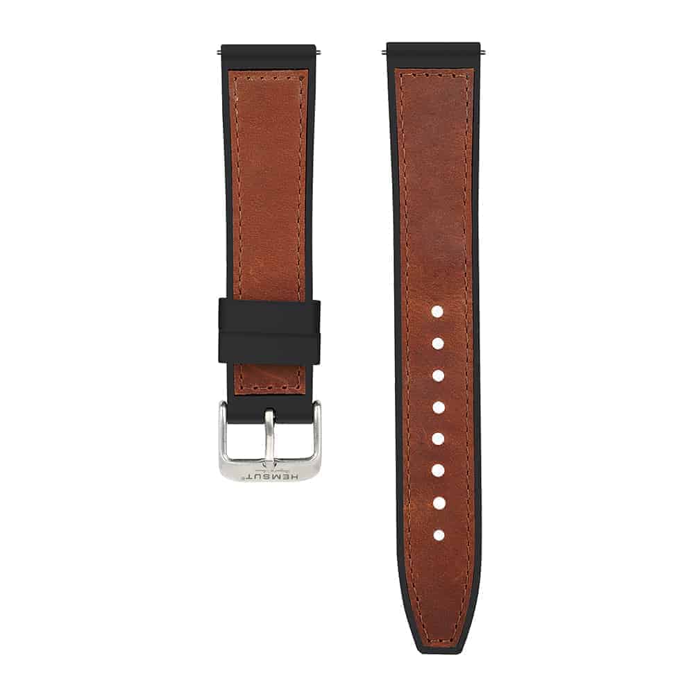Silicone leather watch band deals