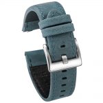 FOSSIL GEN 5 | Genuine Leather Watch Bands | Navy Blue