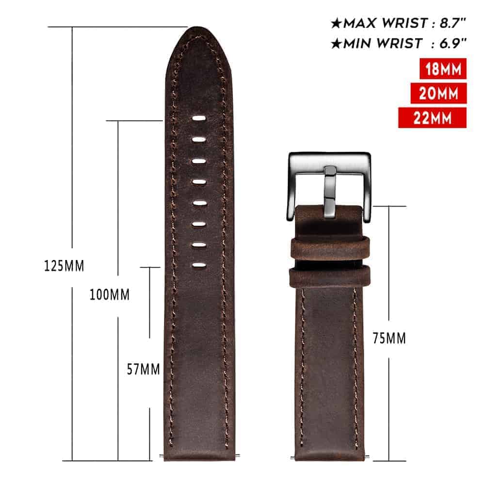 Samsung Galaxy Watch | Genuine Leather Watch Bands | Saddle