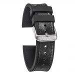 Samsung Galaxy Watch Active | Silicone & Leather Hybrid Watch Straps | Black