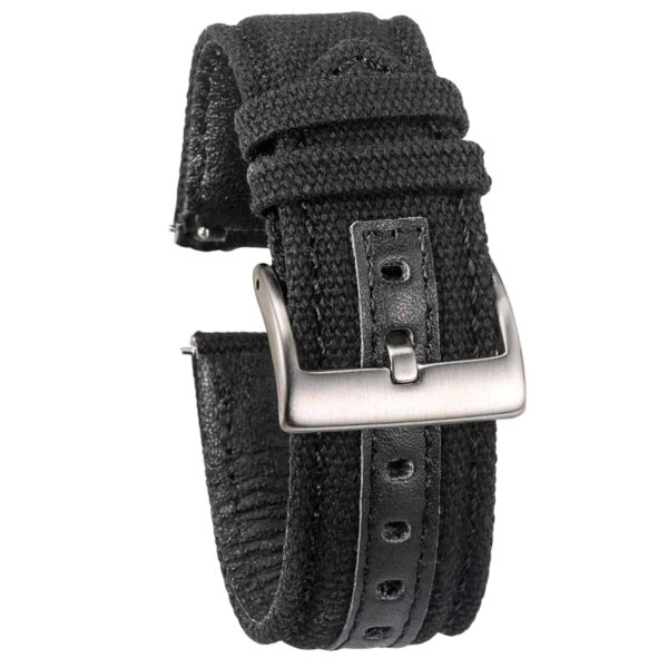 Canvas Watch Band / Strap Black | Crafted Canvas | Barton