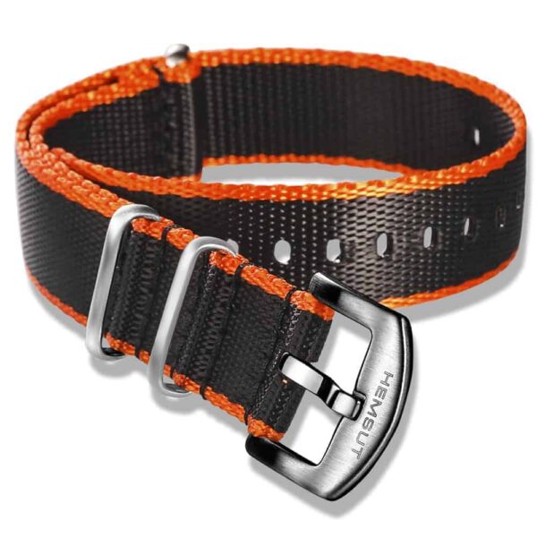 Black and orange nato watch strap sales