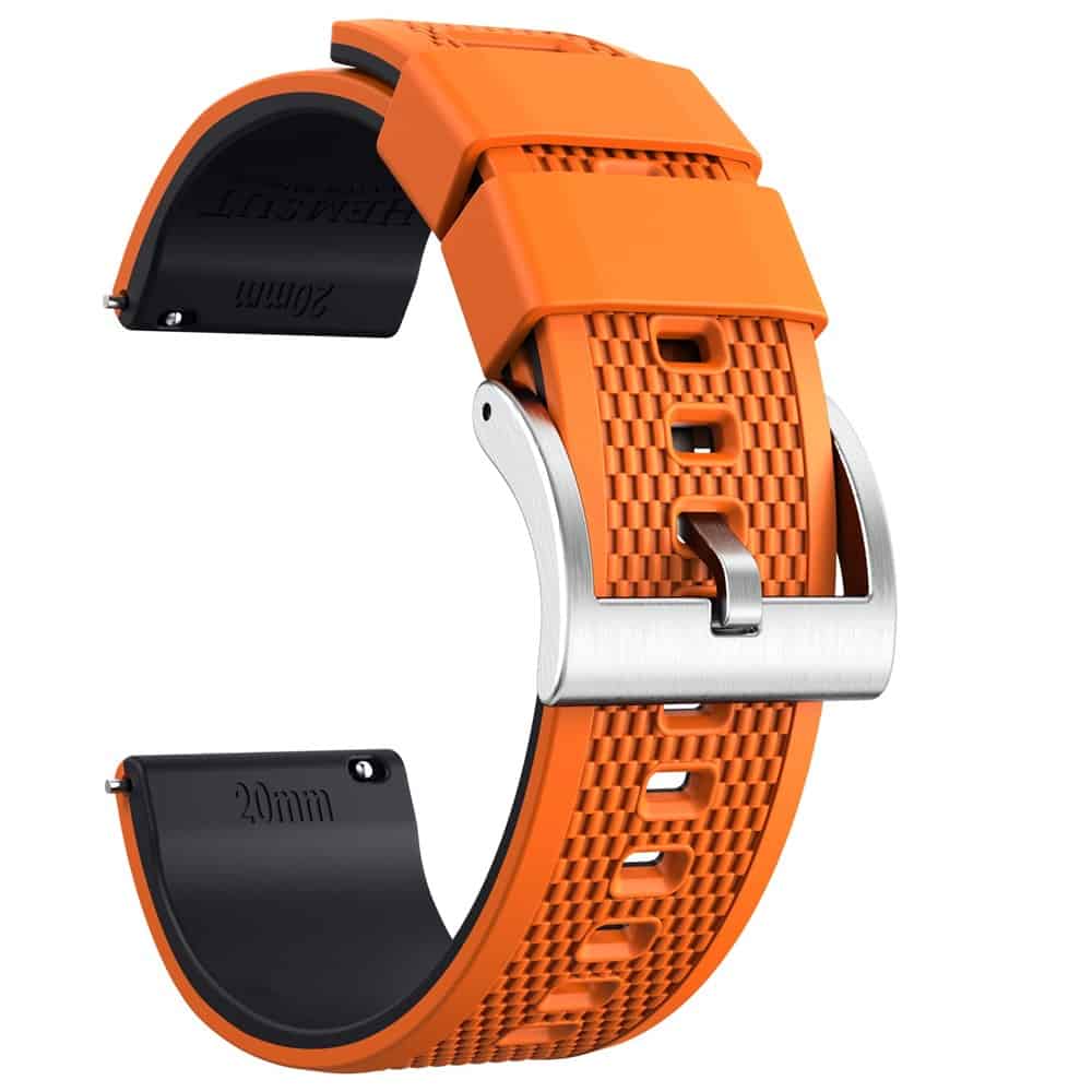 silicone watch band Orange-black HB118 (3)