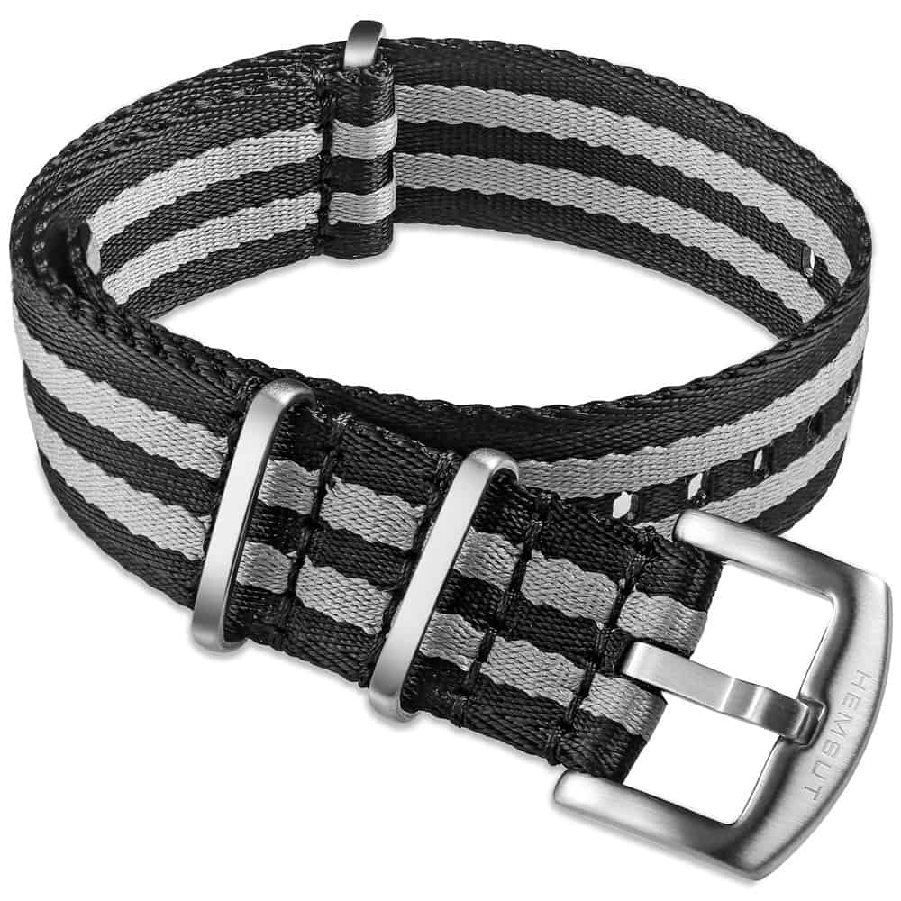 Black in Grey James Bond NATO Watch Strap | Hemsut