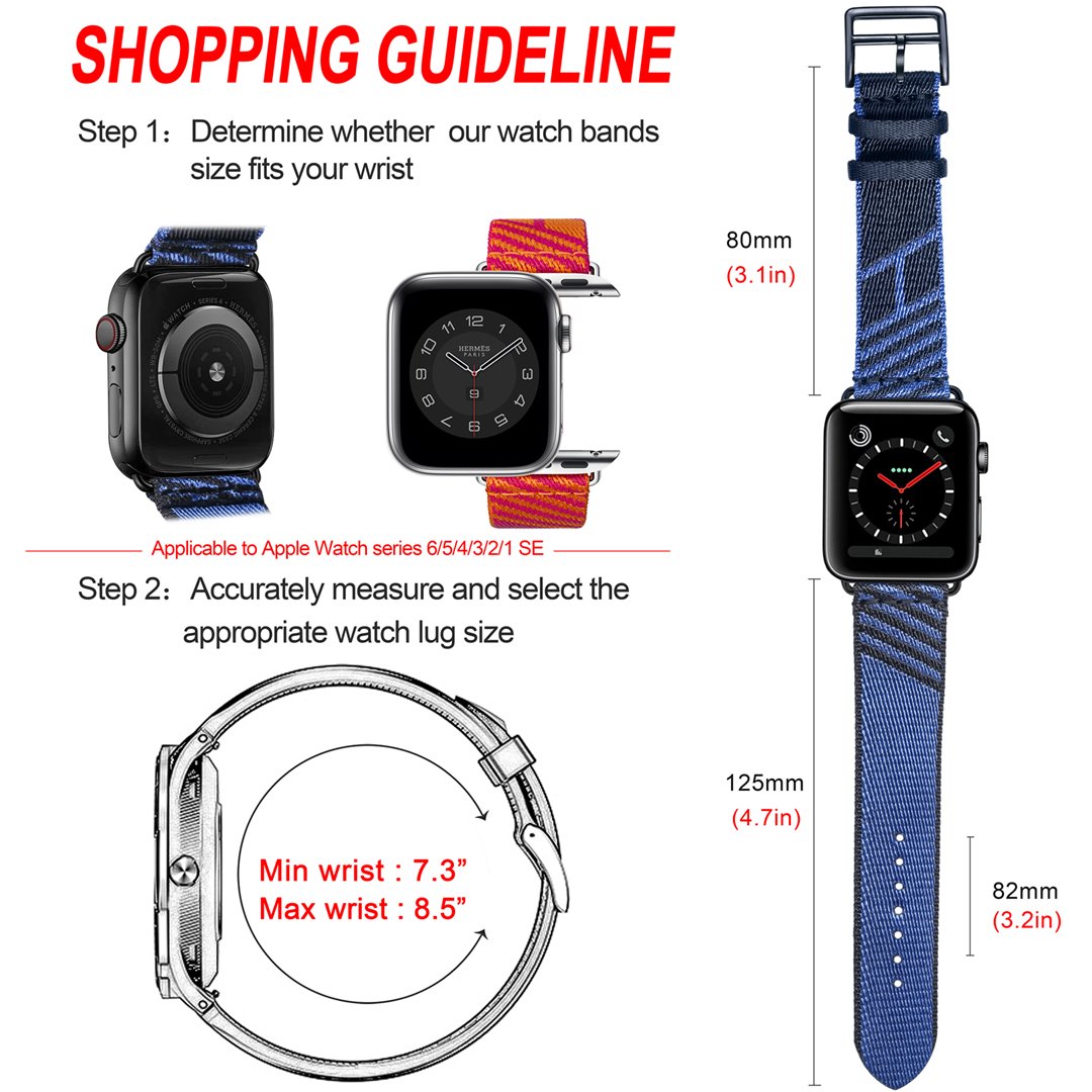 5 Colors Hermes Style Apple Watch Bands Hemsut